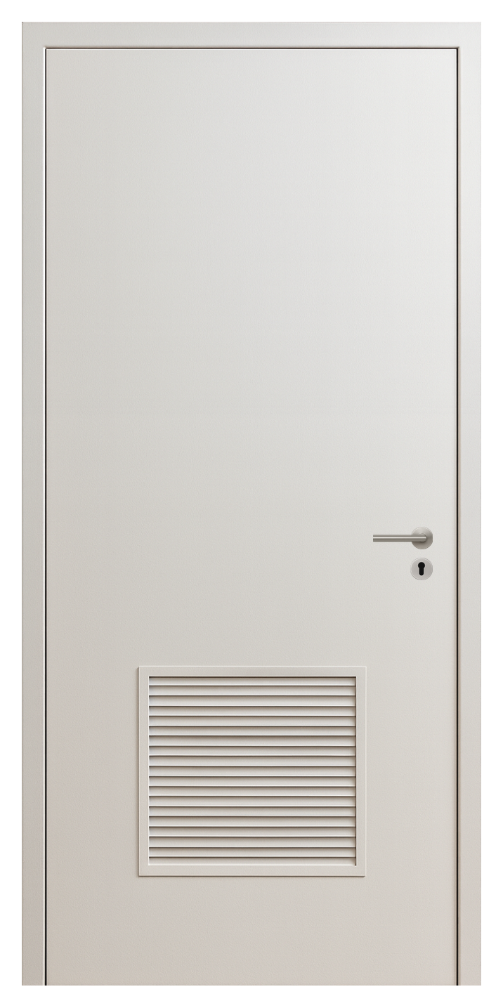 Еднокрили врати с вентилационна решетка